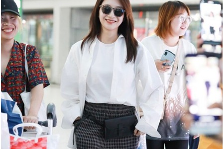 江疏影时尚街拍