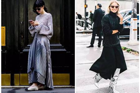 半裙的时尚，寒风无法抵挡，你需要搭配小诀窍