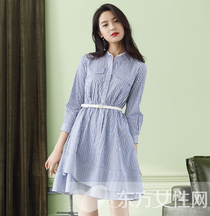 条纹长裙怎么搭配 平淡or时髦条纹照单全收