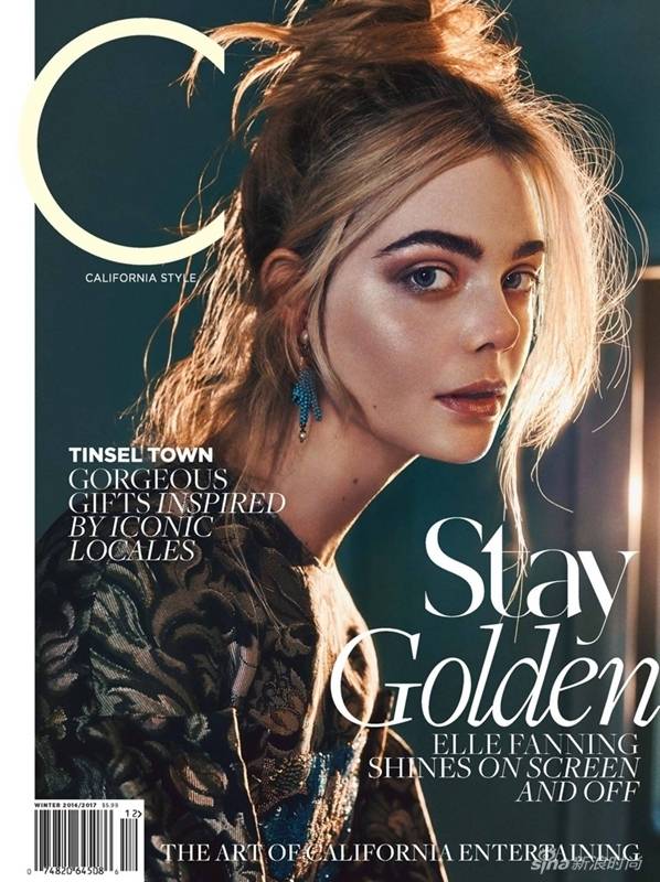 艾丽范宁杂志封面写真 金发美人空灵俏皮