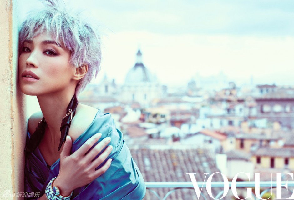 舒淇短发杂志封面大片 炫酷摇滚范儿十足