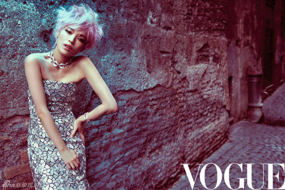 舒淇短发杂志封面大片 炫酷摇滚范儿十足