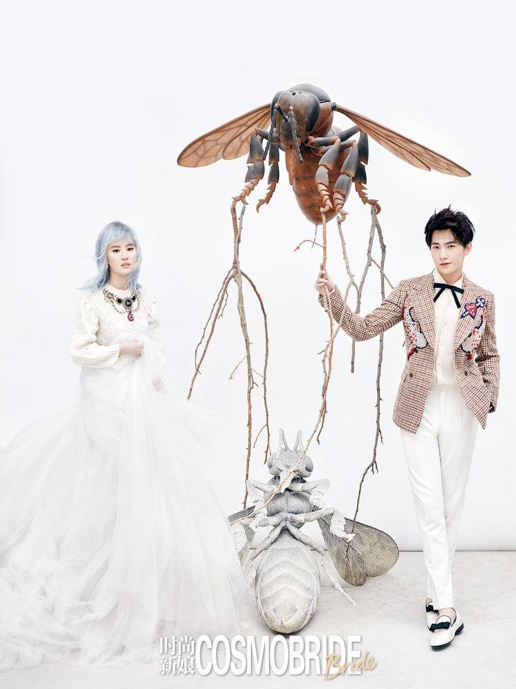 &ldquo;白夜夫妇&rdquo;时尚新娘封面大片 梦幻甜美颜值逆天