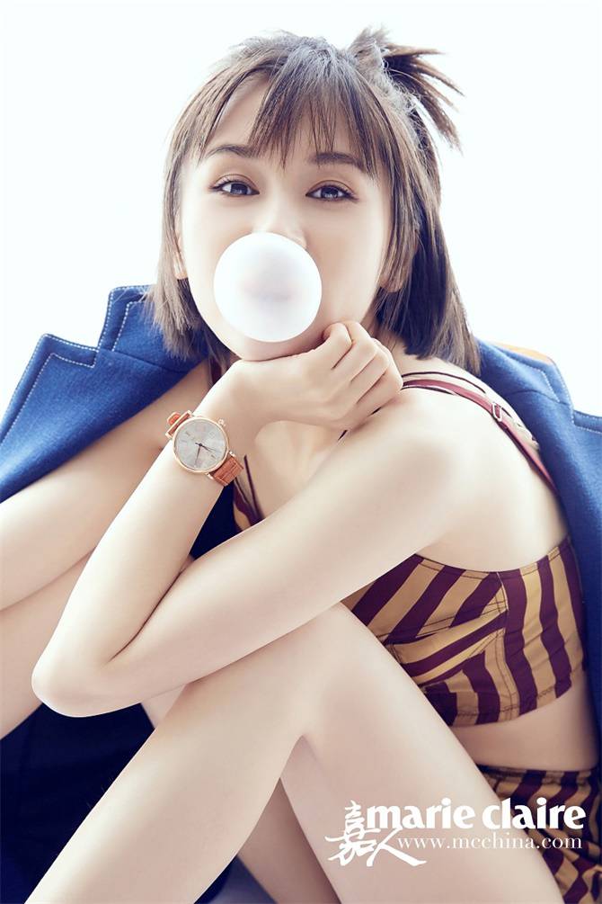 &ldquo;曲妖精&rdquo;王子文短发造型为《嘉人》拍摄人物大片