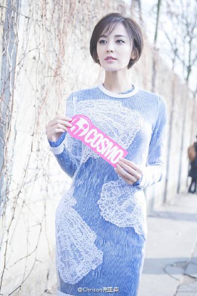 古力娜扎发型图片欣赏 俏皮清纯的短发丸子头