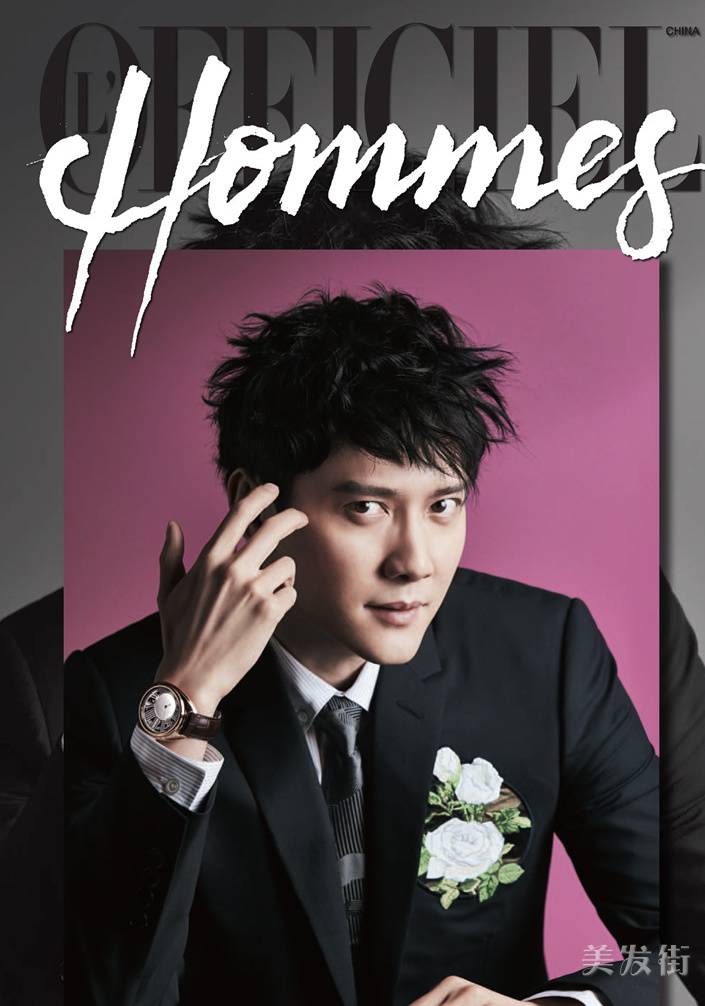 冯绍峰示范男士西装发型 果敢帅气时尚感十足