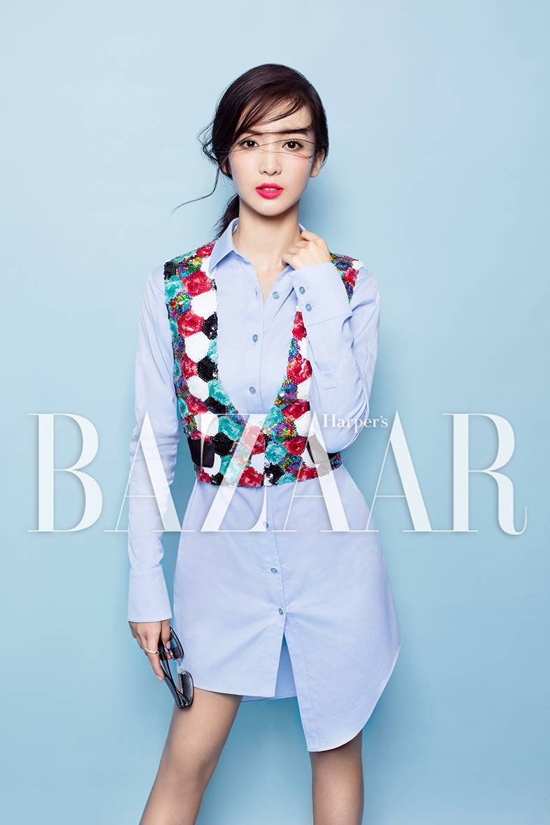 金晨夏日时尚写真照曝光 清甜可人朝气十足