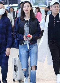 刘诗诗街拍生活照大曝光 私下搭配衣品超赞