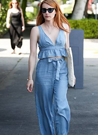 不与百花争艳 初夏看明星牛仔街拍搭配”