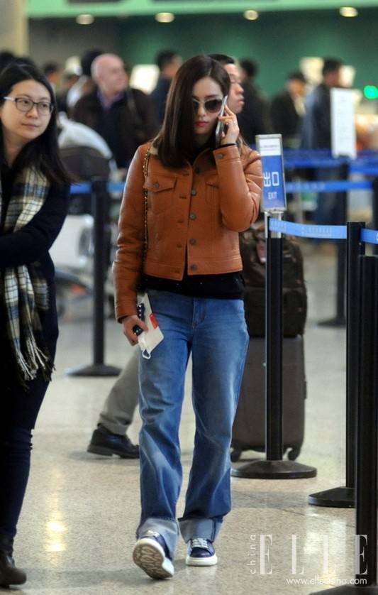 刘诗诗街拍生活照大曝光 私下搭配衣品超赞