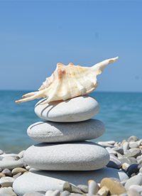 海边鹅卵石风景图片大全