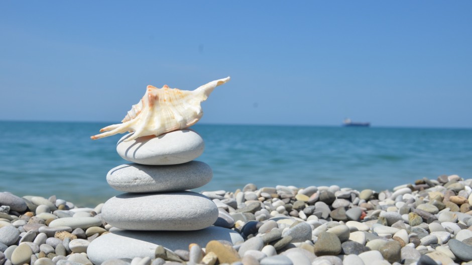 海边鹅卵石风景图片大全