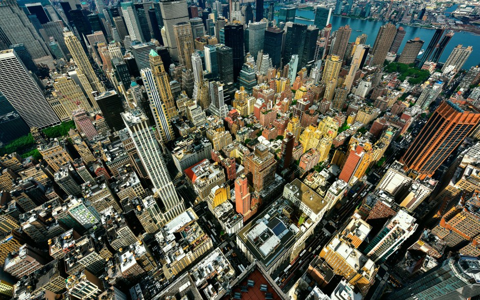 美国纽约曼哈顿全景图片大全