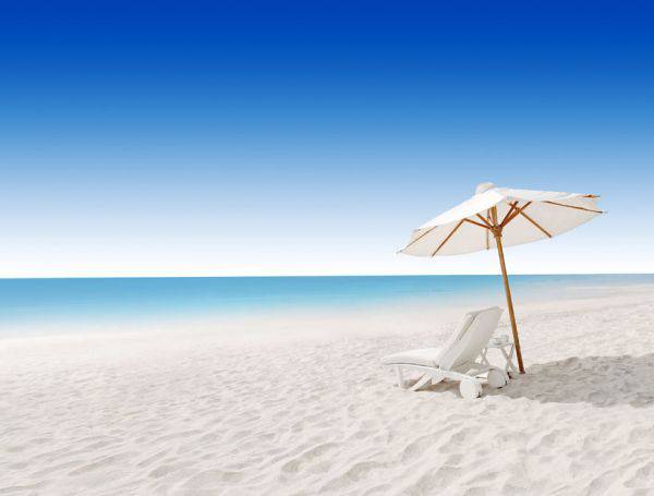 大海蓝天沙滩 夏天海边风景图片