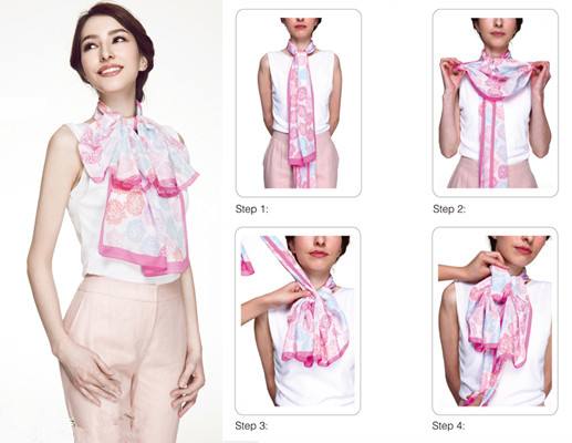丝巾的系法，让你秒变时尚达人