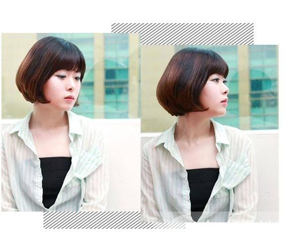 这些齐刘海短发发型 让你的颜值更上一层楼