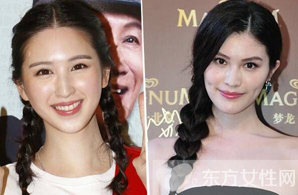 女神同款麻花辫发型 即使台风来了也不怕