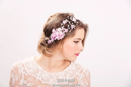 春暖花开 春季花朵新娘发型