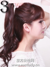 分区拧卷盘发发型设计图解