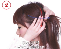 辫子的编法图解之活波俏皮侧编辫