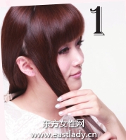 分区拧卷盘发发型设计图解