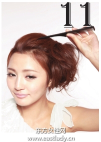 拧卷侧盘蓬松团子发