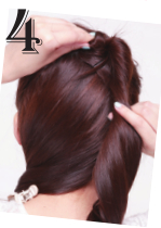 分区拧卷盘发发型设计图解