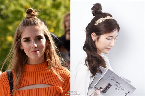 丸子头的扎法图解 越随性越自然有型