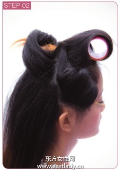 刘海后梳塑造韩式发型