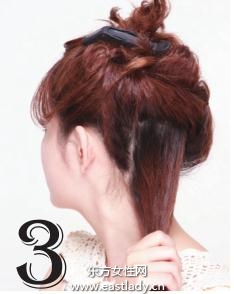 后侧公主盘发发型 呈现清晰脸部轮廓