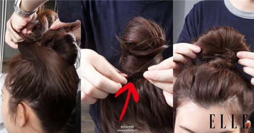 丸子头的扎法图解 越随性越自然有型