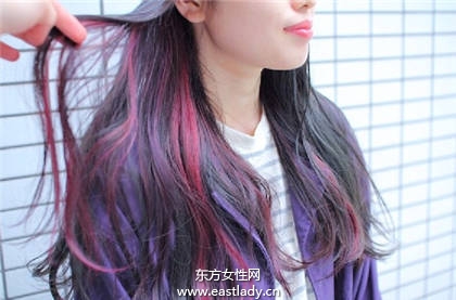 可以甜美也可以个性 日系梦幻内侧染发任你选