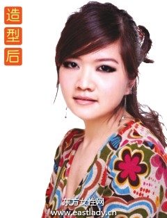 高贵典雅中发发型让答显得成熟稳重