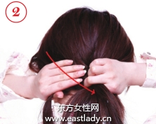 辫子的编法图解之蓬松复古正编辫