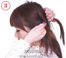 辫子的编法图解之活波俏皮侧编辫