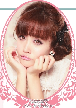 分区拧卷盘发发型设计图解