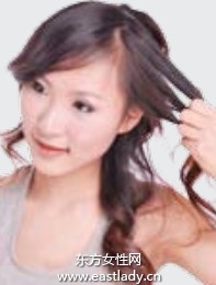 高发髻麻花辫打造少女般青春发型