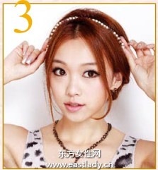 中分盘发发型很有公主范