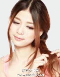 松散侧编发+兔耳发箍打造约会发型