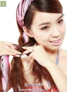 侧三股丝带编发休闲旅行首选发型