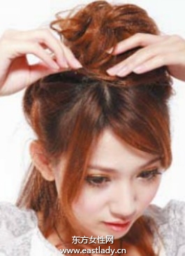 可爱发型之蓬松感半高盘发发型设计