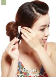 侧拧卷花苞头发型设计在平凡中大放异彩