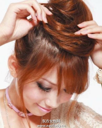 螺旋丝巾高盘发变身名模气质