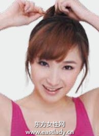 时尚花苞头扎法 透露出一丝女性的酷感