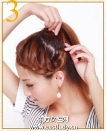 麻花辫式刘海突显淡淡小女人味