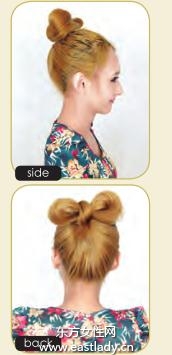 时尚蝴蝶结盘发发型设计辣味十足