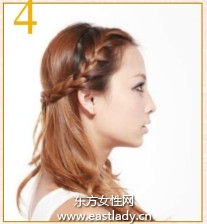 编发手法搭配微卷发尾打造清新感发型