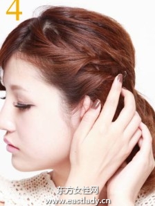 凌乱卷发变美丽的发型设计步骤