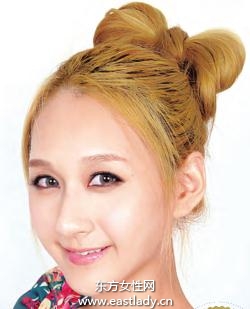 时尚蝴蝶结盘发发型设计辣味十足