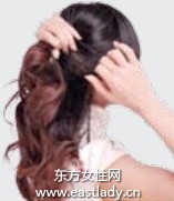 头花+橡皮筋打造文静灵动淑女发型